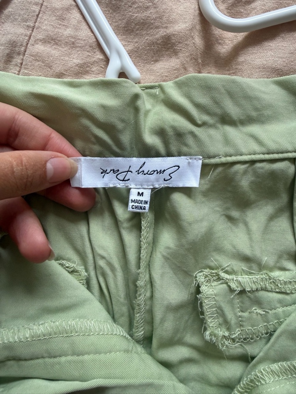 emory park Light Green Wide-Leg Trousers - Picture 2 of 7